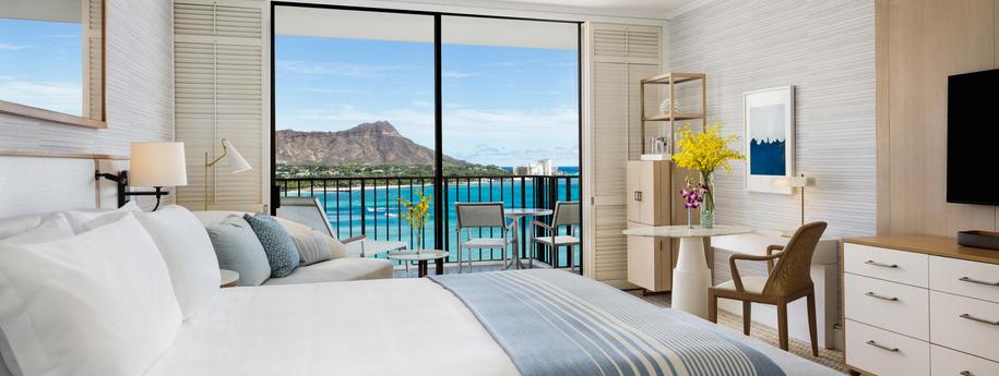חדר מלון עם מרפסת לים בהוואי